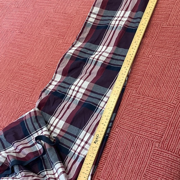 Denver Hayes men’s XL pyjama pants / Burgundy Navy white Plaid - Picture 8 of 12